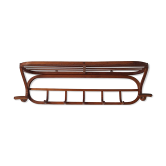 Wooden wall coat holder