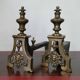 Pair of Louis-Philippe andirons with Caryatids - Bronze, cast iron - 19th century