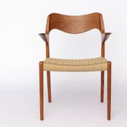Niels Otto Møller Model 55 Armchair – Danish Teak Dining Chair Paper cord