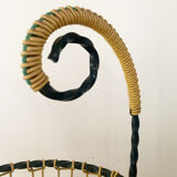 Wrought iron umbrella holder and scoubidou wires