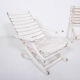 Garden chaise longue with footrest