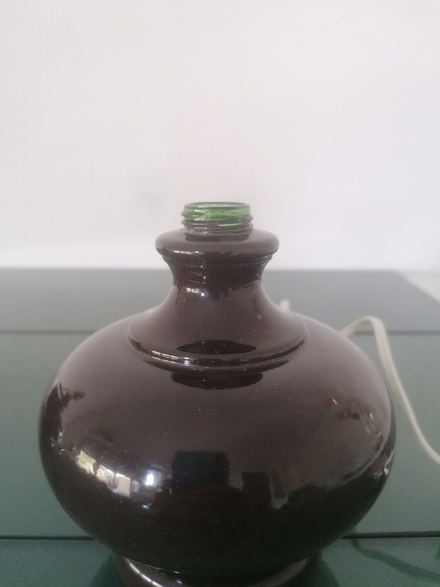 Pair of lamp feet of vintage glass - 1970