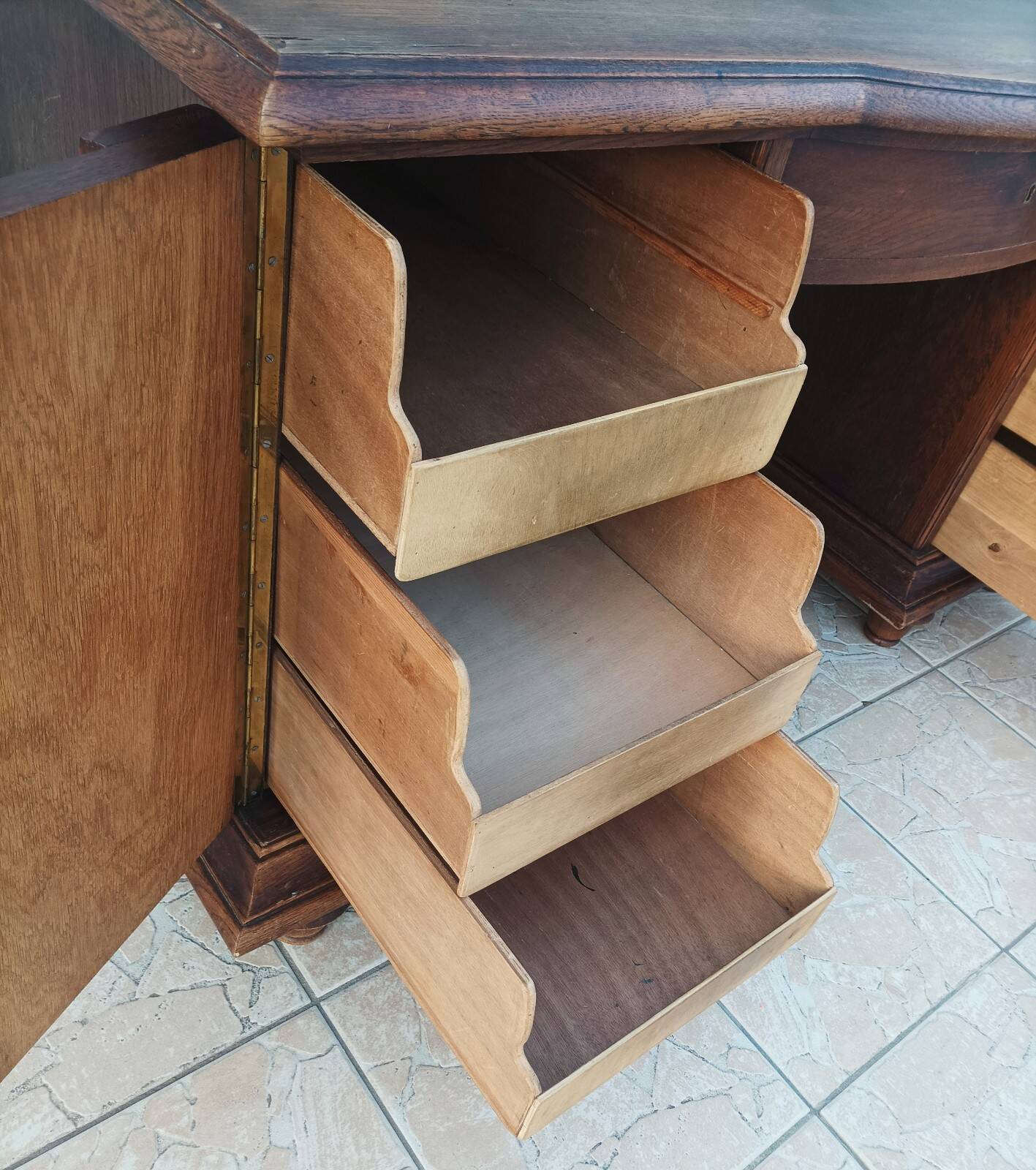 Art Deco oak desk