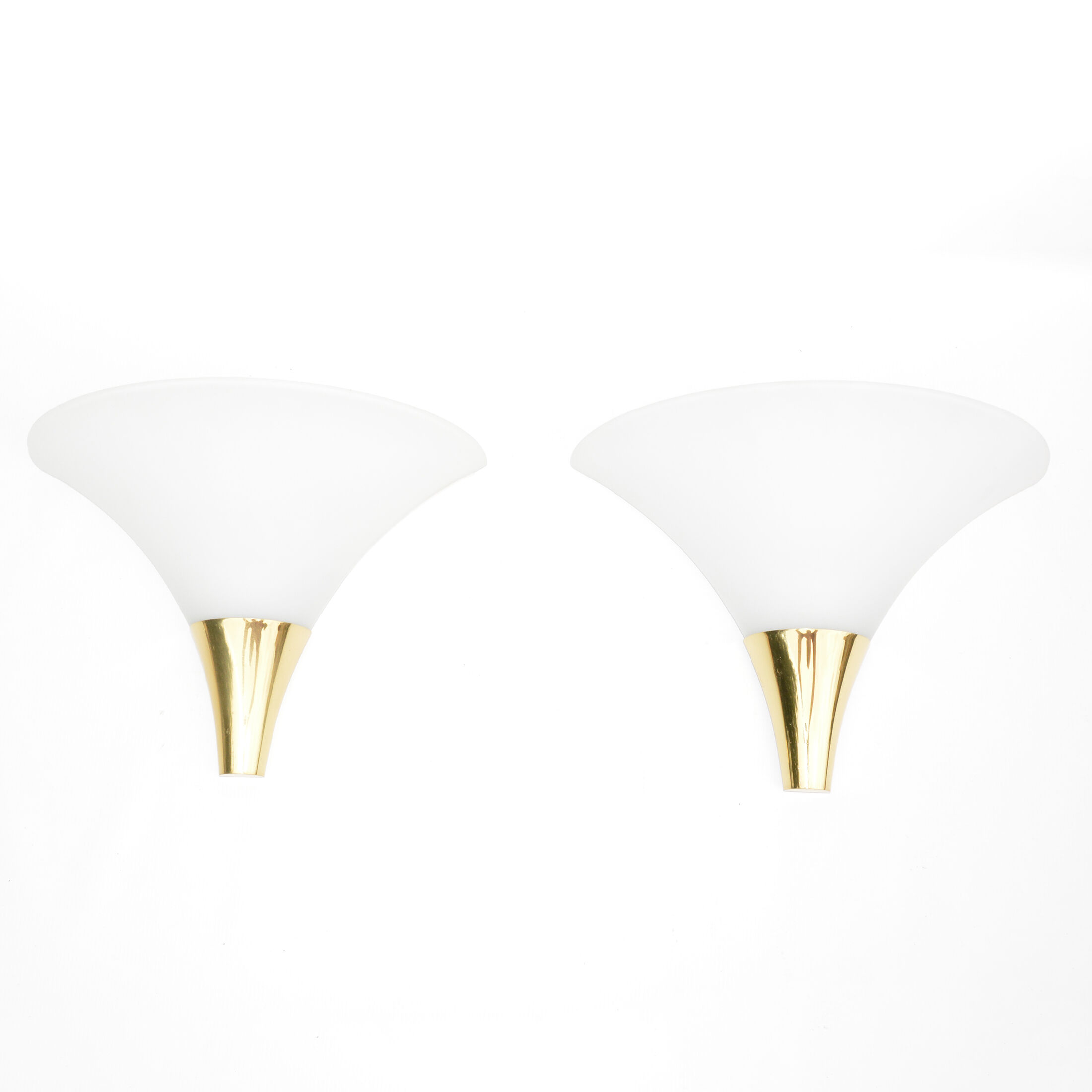 Pair of wall lamps, Glashutte Limburg, Germany, 1970s