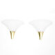 Pair of wall lamps, Glashutte Limburg, Germany, 1970s