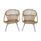 Paire de fauteuils rotin vintage
