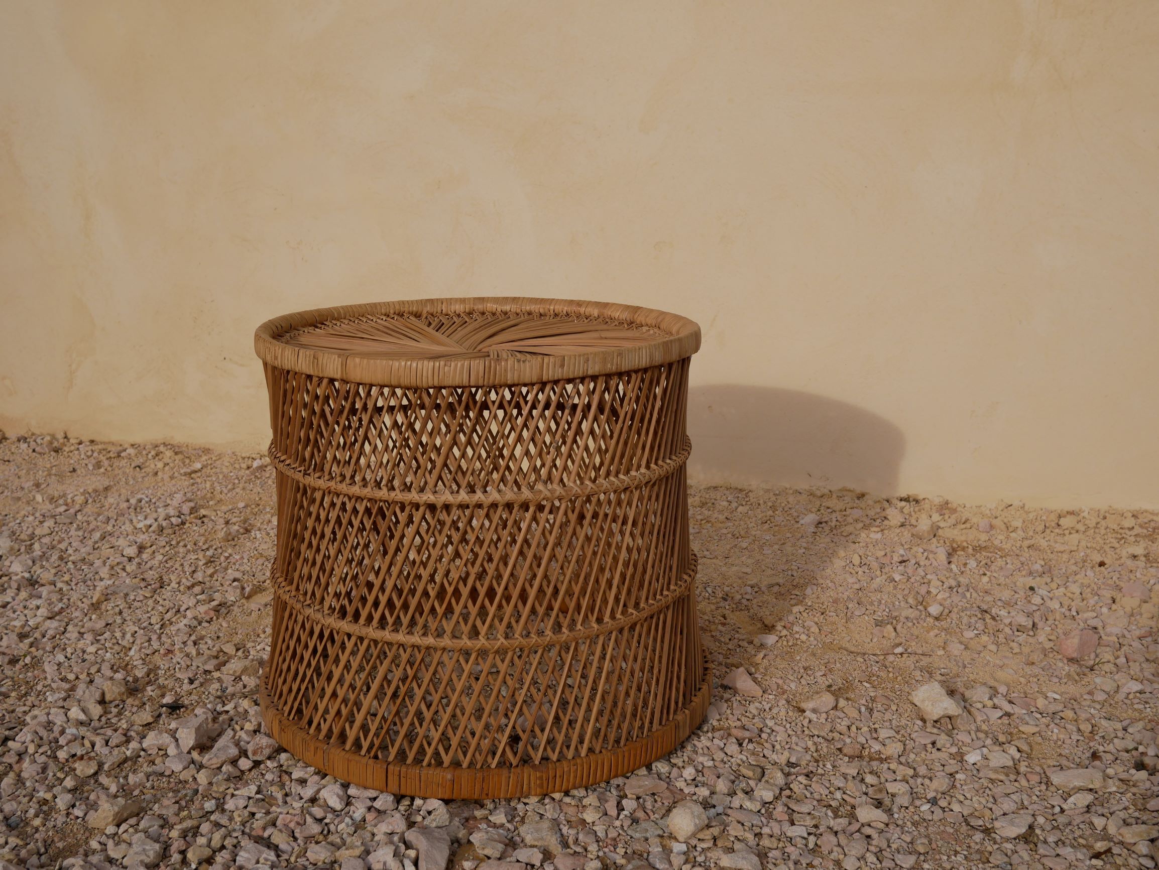 Vintage rattan stool
