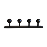 Vintage coat rack in black wood 4 pads