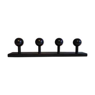 Vintage coat rack in black wood 4 pads