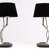 Pair of Eichholtz table lamps with stirrups from 1980s