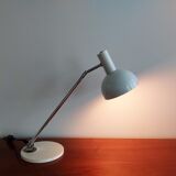 Reversible white metal and chrome table lamp, 1960's