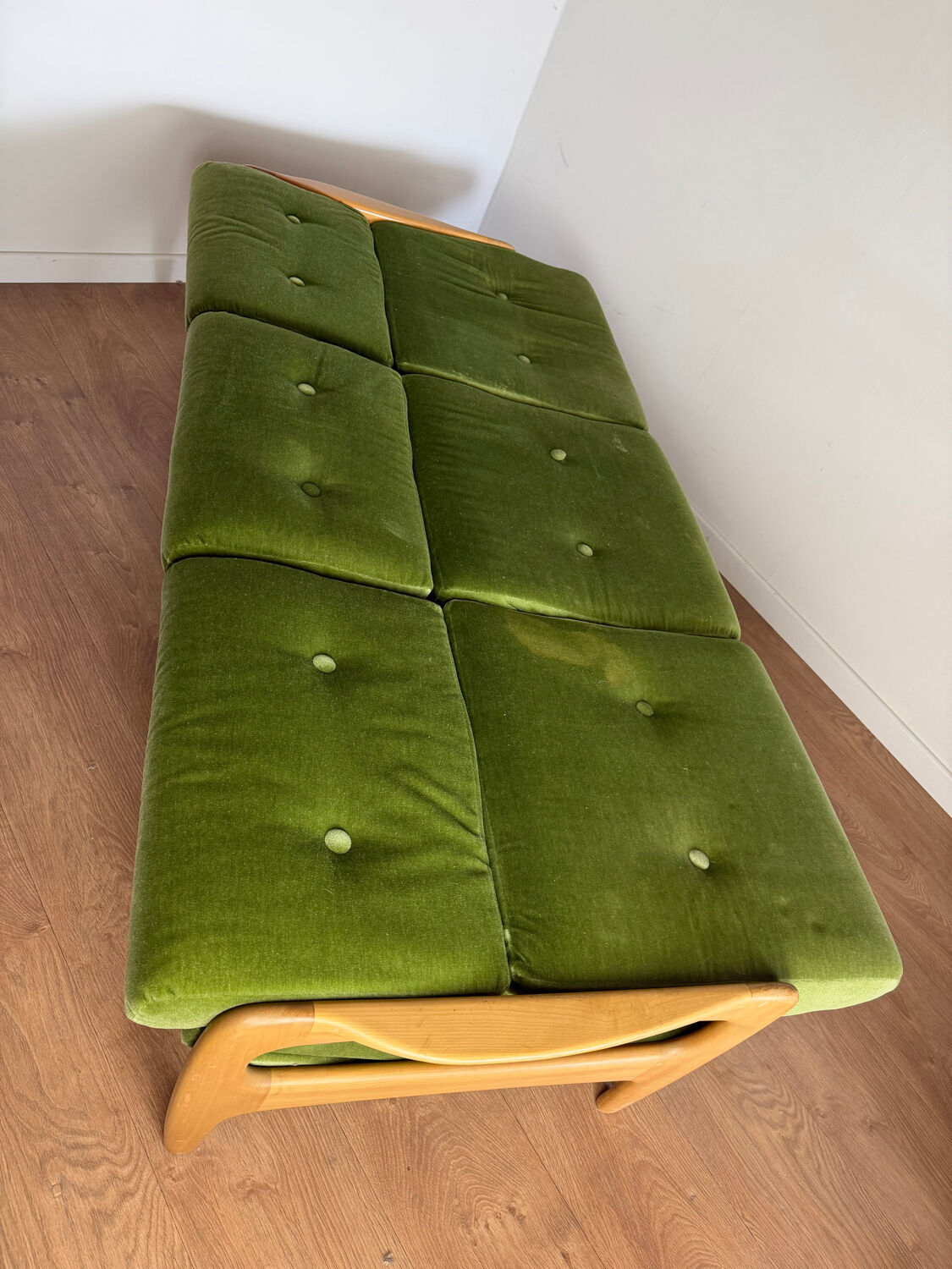 Vintage 3-seater convertible sofa – Eugen Schmidt / Soloform style