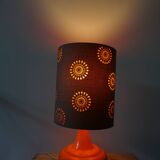 Orange ceramic lamp from the 70s