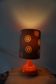 Lampe en ceramique orange années 70