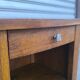 Art Deco bedside table in solid oak