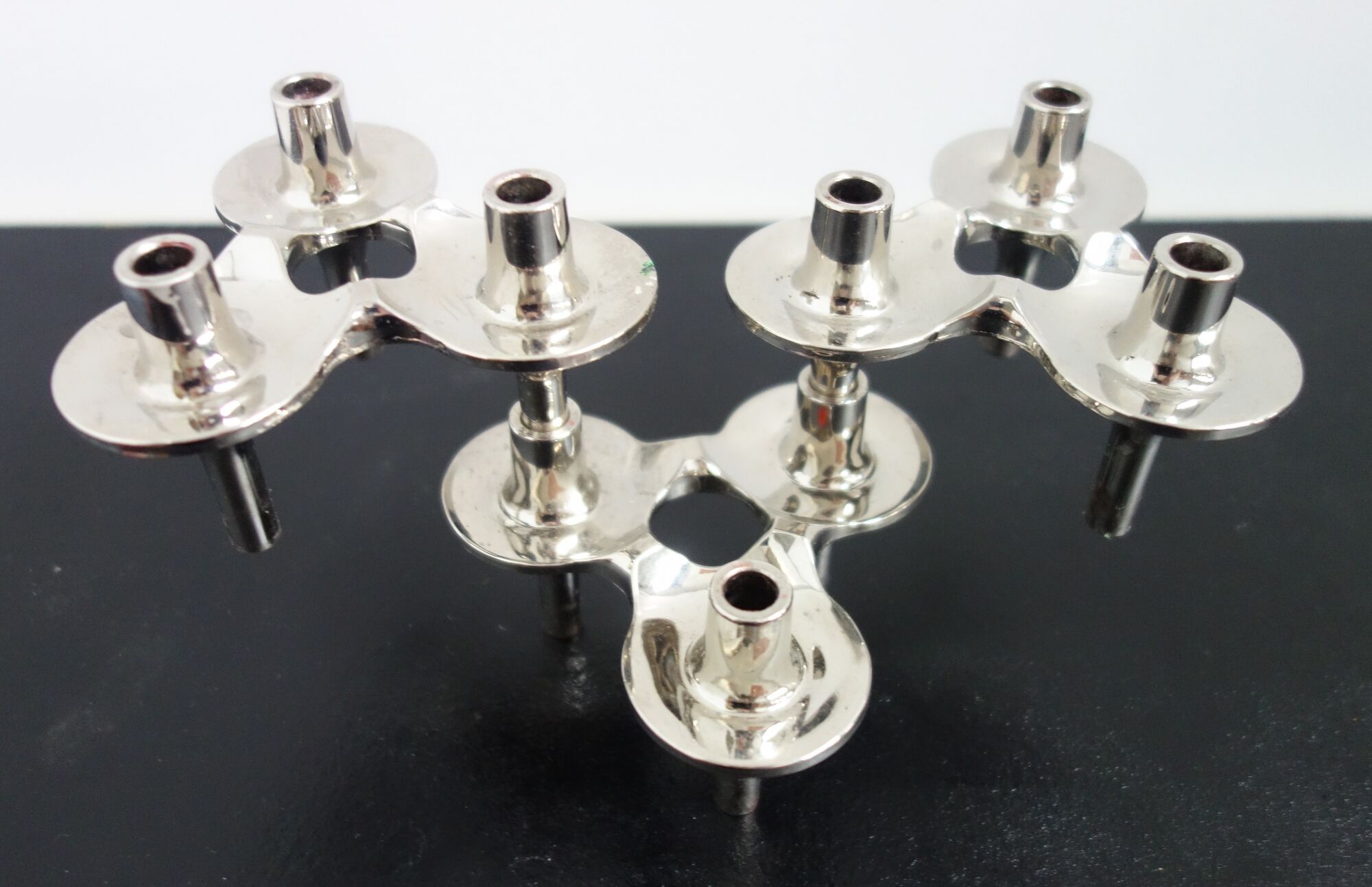Set of 3 candlesticks Nagel in their original box model Orion