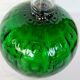 Vase Calice verre d'Empoli vert centre de table sur pied 38 cm coupe collection