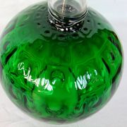 Vase Chalice glass Empoli green centerpiece on foot 38 cm cut collection