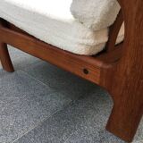 Scandinavian sofa 3 places teak 60s