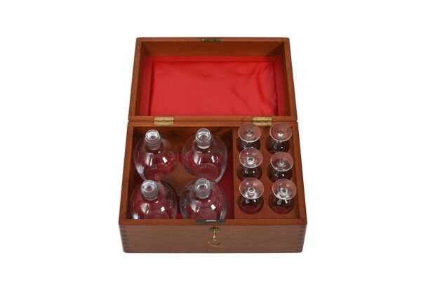 Boîte à liqueur de Søren Willadsen et Holmegaard, années 1960