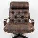 Mid-century leather swivel chair