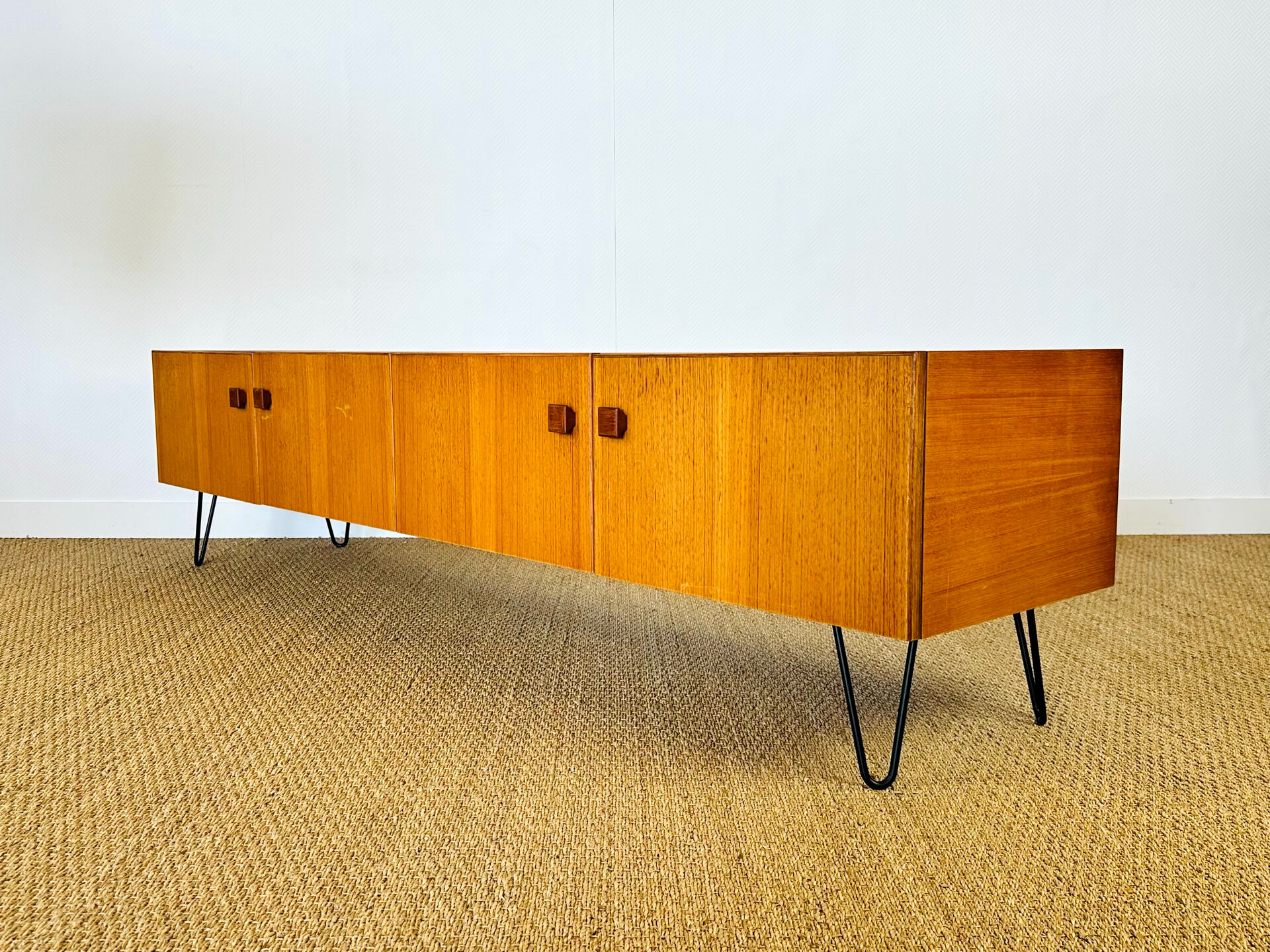 1960s minimalist Scandinavian teak sideboard