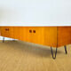 1960s minimalist Scandinavian teak sideboard