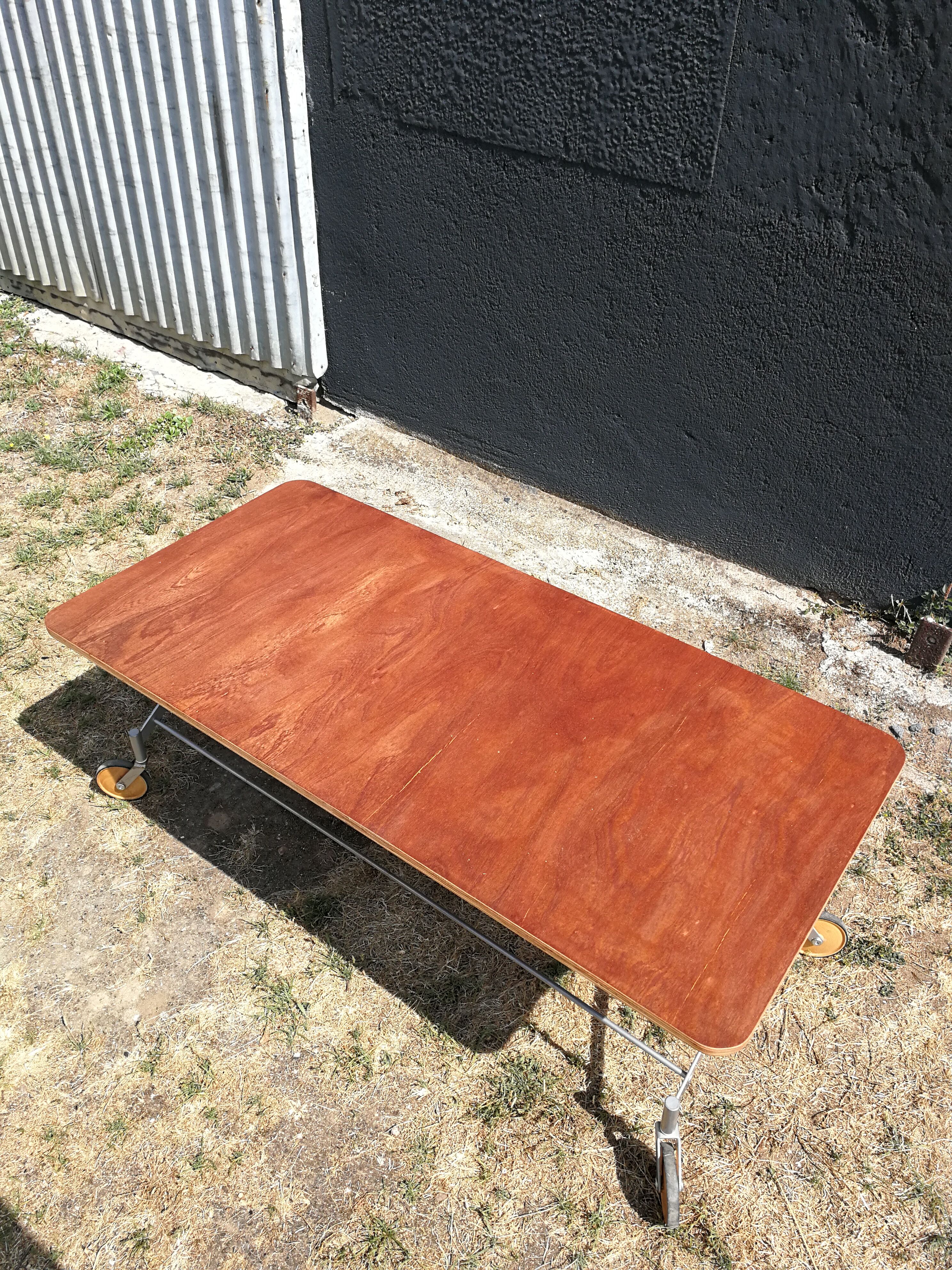 90's rolling coffee table