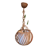 Vintage wicker pendant lamp