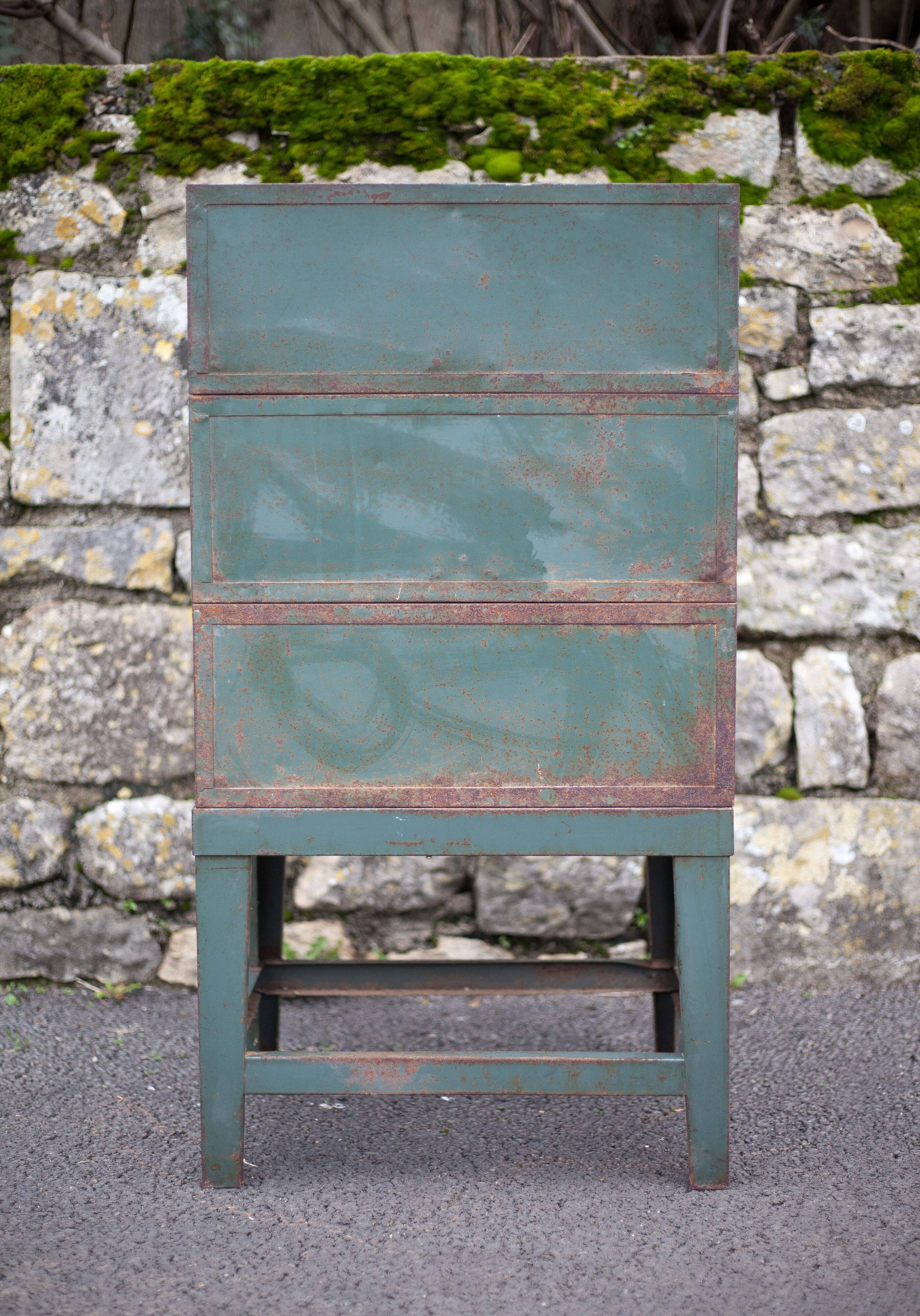 Vintage Strafor furniture, 6-drawer furniture, vintage metal furniture, industrial, loft decor, 50's