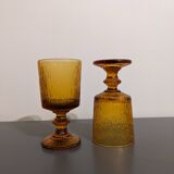 Set of 11 orange glasses