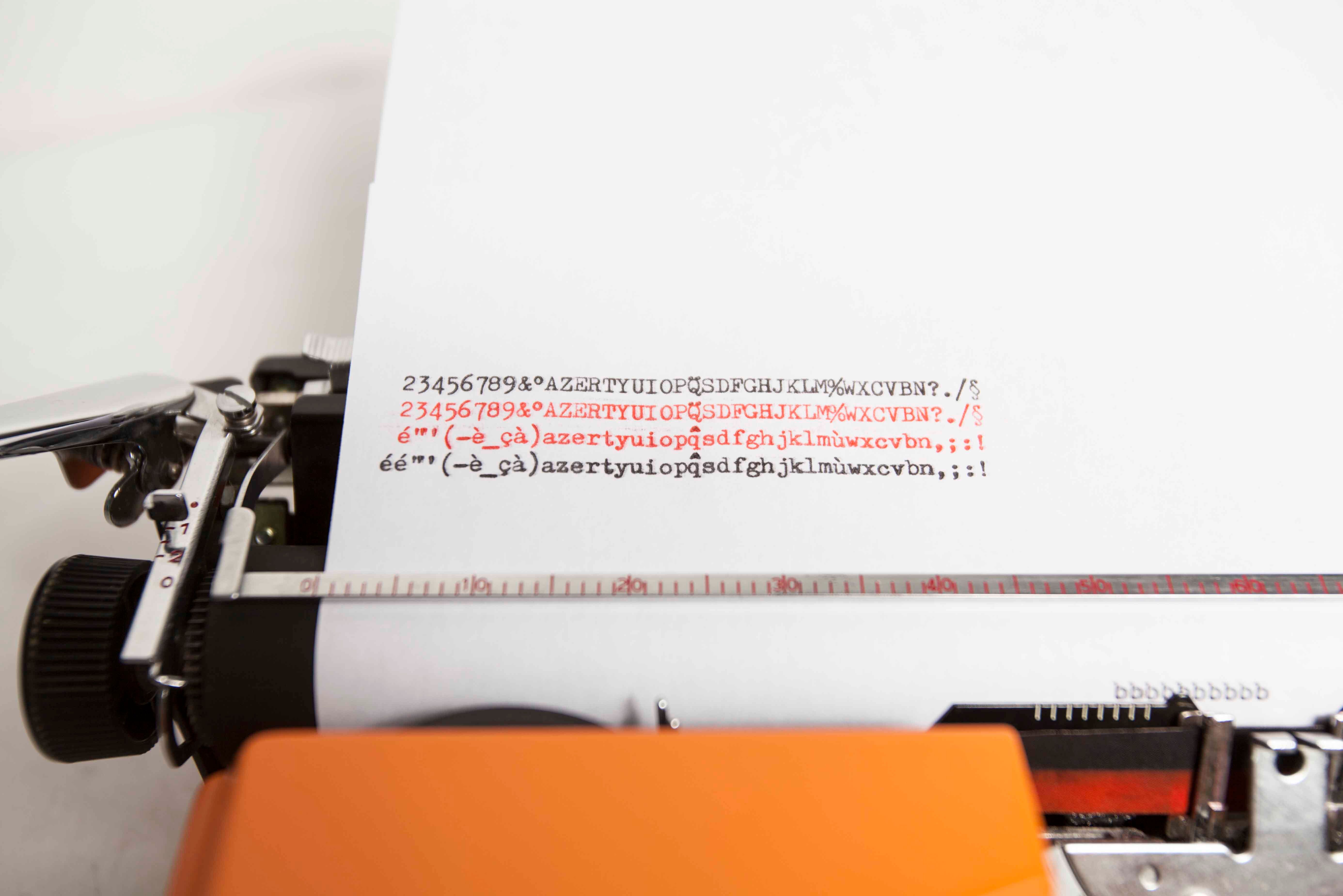 Revised Orange Silver Reed 100 Typewriter and New Ribbon 1977