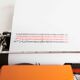 Revised Orange Silver Reed 100 Typewriter and New Ribbon 1977