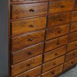 Antique apothecary furniture in oak France early twentieth century