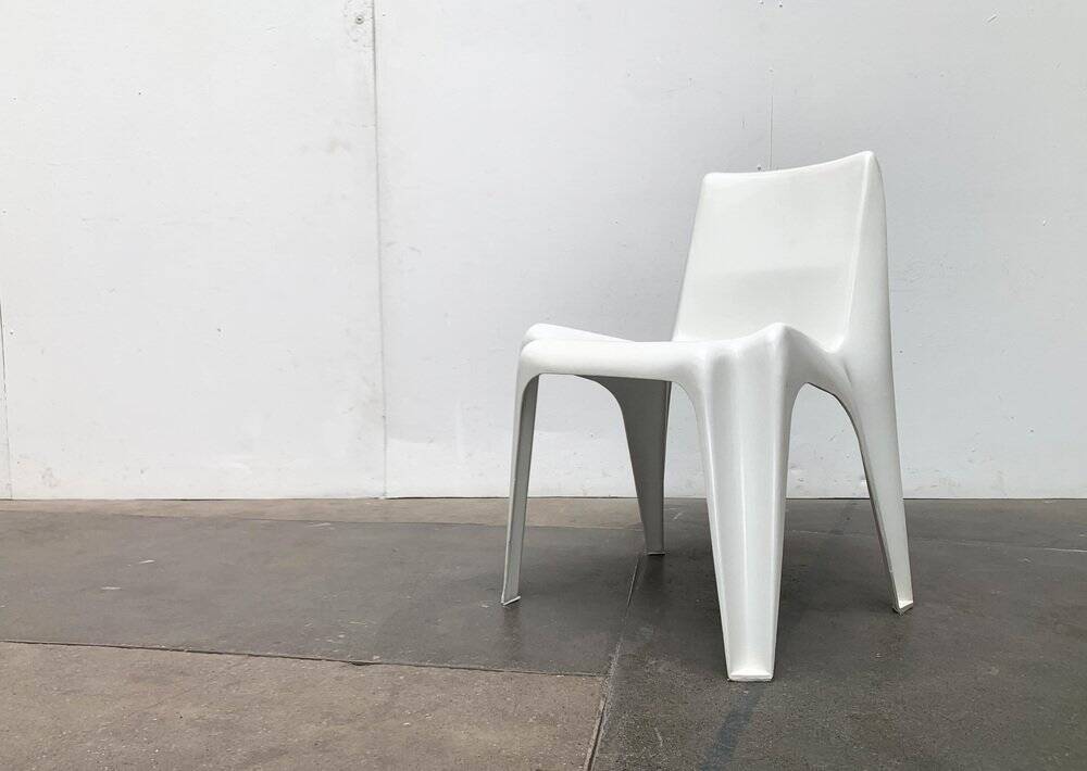 Stackable German chair in mid-century space age style by Helmut Bätzner for Bofinger, 1960s.