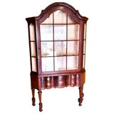 Classical Dutch Oak Display Cabinet With 2 Drawers, 2nd Half Of The 18th Century