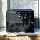 Very old black wooden chest