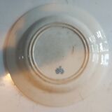 Two old 19th century plates, one flat and one deep from Gien