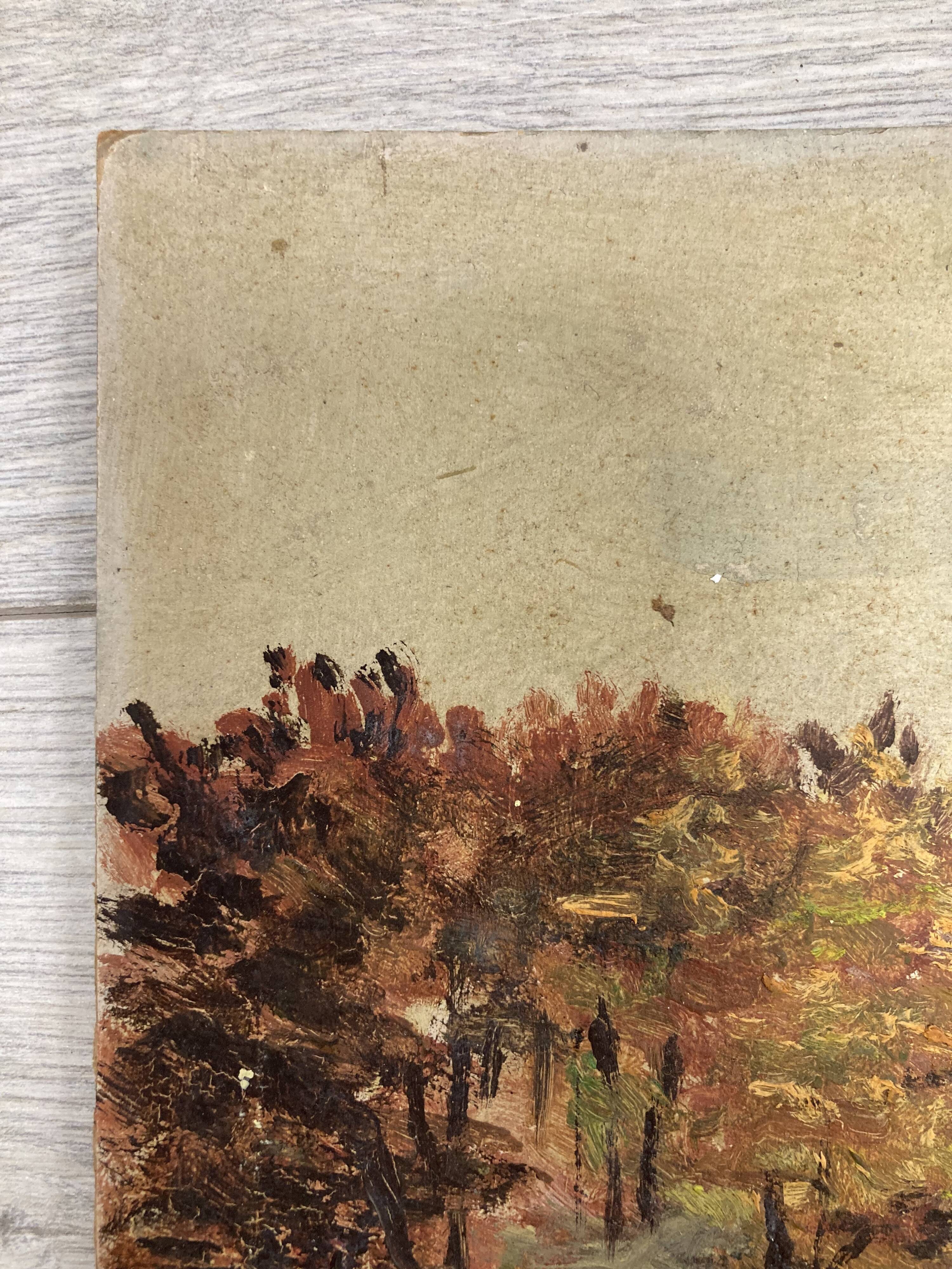 Oil on vintage panel