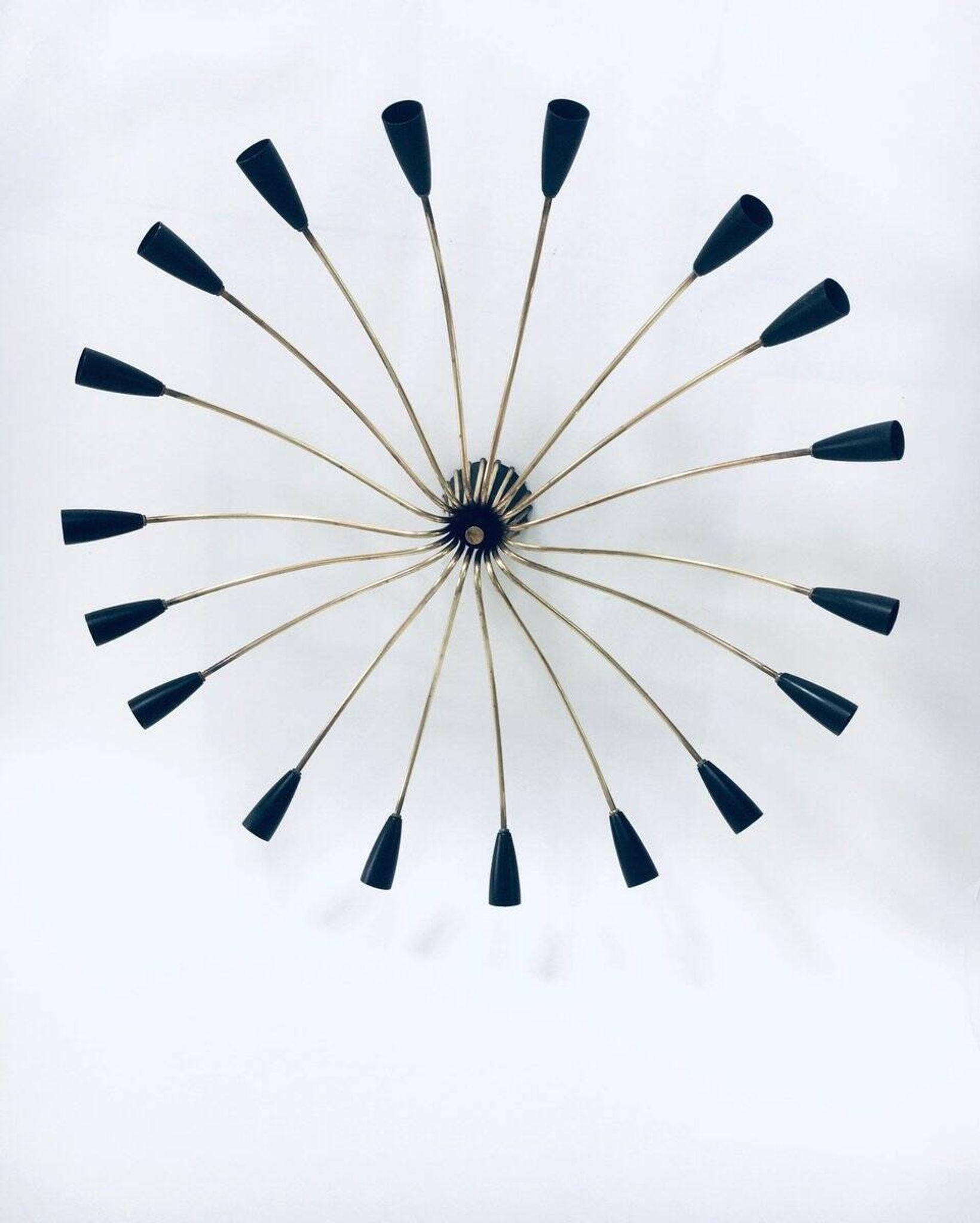 Sputnik 18-Arm Ceiling Lamp from Kaiser Leuchten, Germany, 1950s