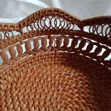 Braided rattan basket