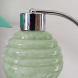Chrome and speckled opaline lamp from Clichy