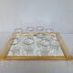 10 antique glasses with silver trim – French glassware, around 1950