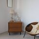 Small wooden and metal side table, 1970s