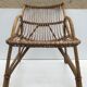 Pair old armchair in rattan curve base years 60 vintage x 2