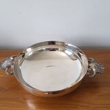 Round Hollow Dish, Vegetable Dish Silver Metal GELB