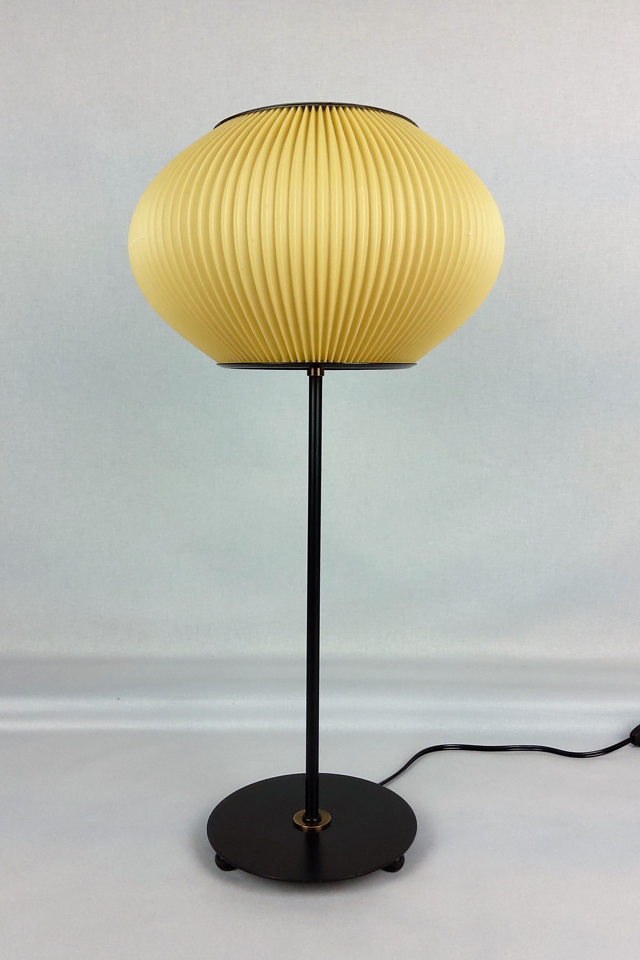 Lampe vintage abat-jour Rispal 1960