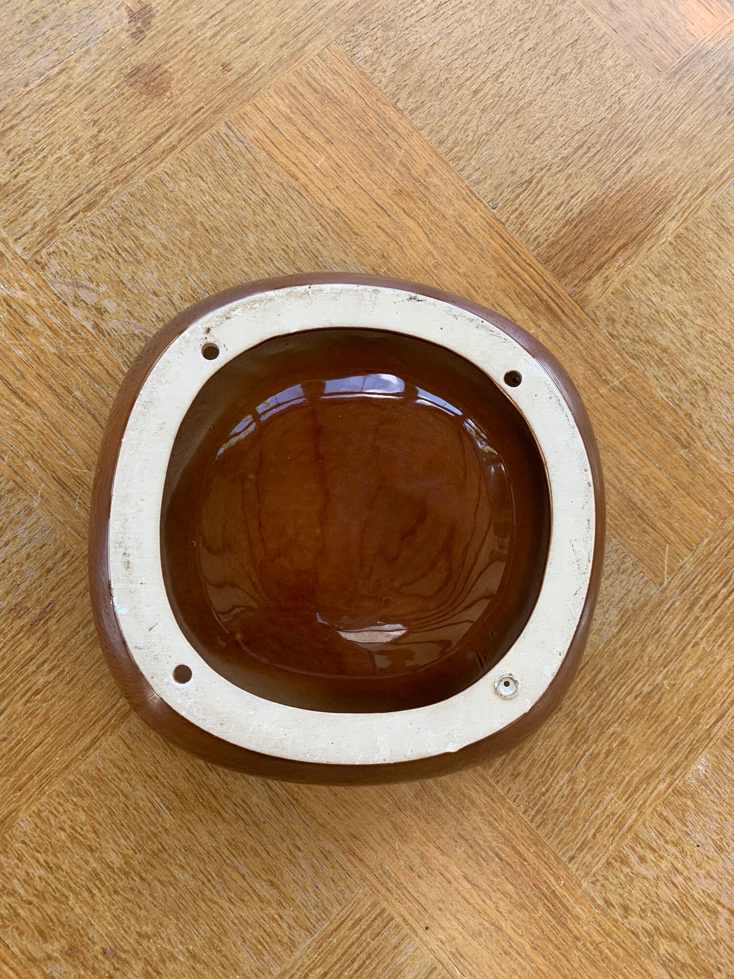Ceramic ashtray enamelled slurry advertising champagne billecart salmon vintage