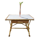 Rattan coffee table with drawer