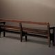 Large antique farmhouse bench in solid wood – Auvergne, around 1900